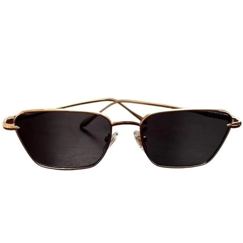 Women's Black and Gold Frame Sunglasses
